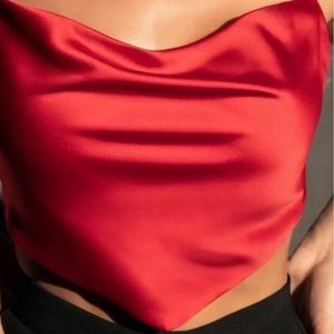 Red top cropped